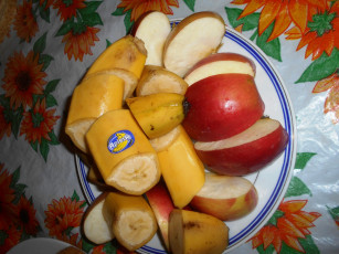 Картинка еда Яблоки бананы яблоки