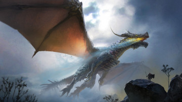Картинка фэнтези драконы мощь