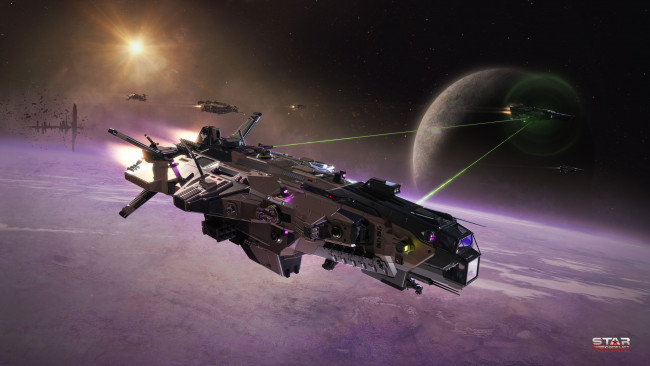 Обои картинки фото видео игры, star conflict, космические, корабли, планеты