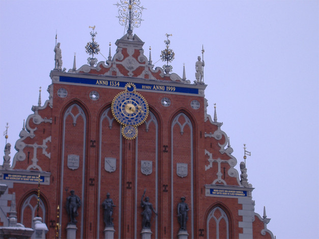 Обои картинки фото дом, Черноголовых, рига, города, латвия