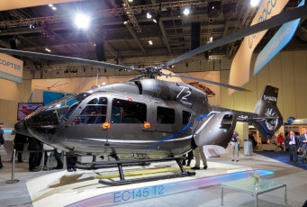 Картинка eurocopter+ec145t2 авиация вертолёты экспонат еврокоптер вертолет выставка авиатехника