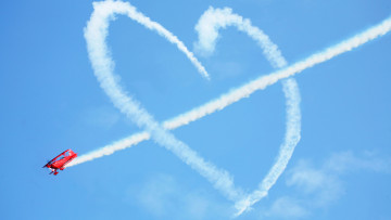Картинка праздничные день+святого+валентина +сердечки +любовь сердечко любовь самолёт