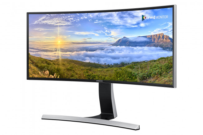 Обои картинки фото samsung unveils 24 inch 219 ultra wide-qhd curved monitor se790c , бренды, samsung, монитор