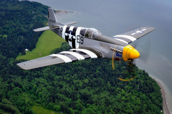 Картинка p-51c+mustang авиация боевые+самолёты истребитель