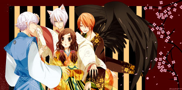 Картинка автор ++minataka94 аниме kamisama+hajimemashita tomoe momozono nanami mizuki kurama shinjirou kamisama hajimemashita