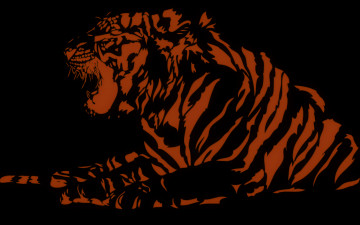 Картинка рисованное минимализм тигр