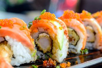 Картинка еда рыба +морепродукты +суши +роллы японская роллы икра кухня