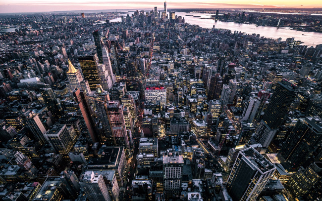 Обои картинки фото города, нью-йорк , сша, панорама, небоскребы