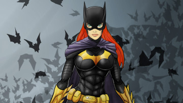 Картинка рисованное комиксы супергерои batgirl искусство