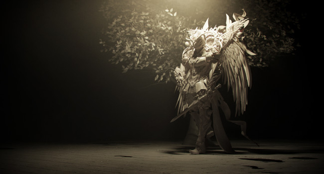 Обои картинки фото 3д графика, ангел , angel, сущестфо, фон, латы, девушка, крылья