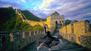 Картинка девушки -+азиатки великая китайская стена азиатка балерина пуанты