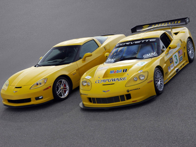 Обои картинки фото corvette, c6, 2005, автомобили