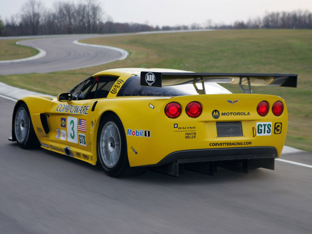Обои картинки фото corvette, c6, 2005, спорт, автоспорт