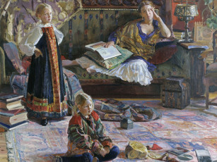 Картинка иван глазунов семья художника рисованные
