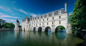 Картинка chateau de chenonceau города замки луары франция