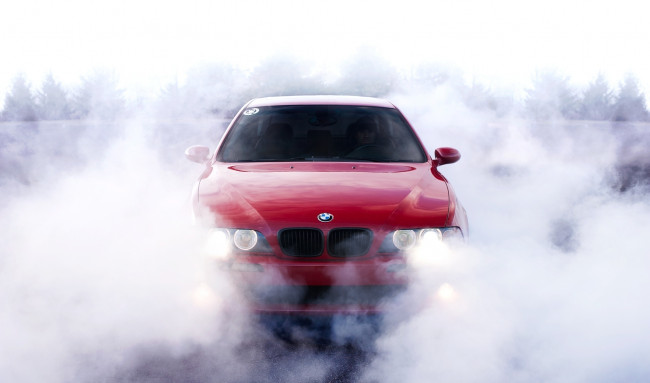 Обои картинки фото автомобили, bmw, туман
