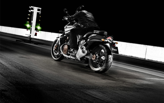 Обои картинки фото мотоциклы, yamaha, motorcycle, vmax
