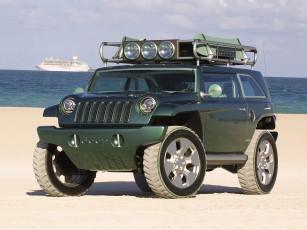 Картинка автомобили jeep willys 2 зеленый concept 2001