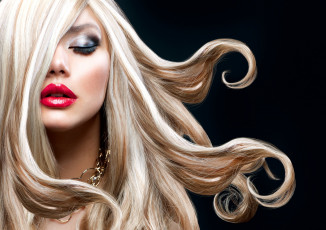 Картинка девушки -unsort+ лица +портреты блондинка губы помада макияж