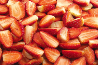 Картинка еда клубника +земляника дольки ягоды