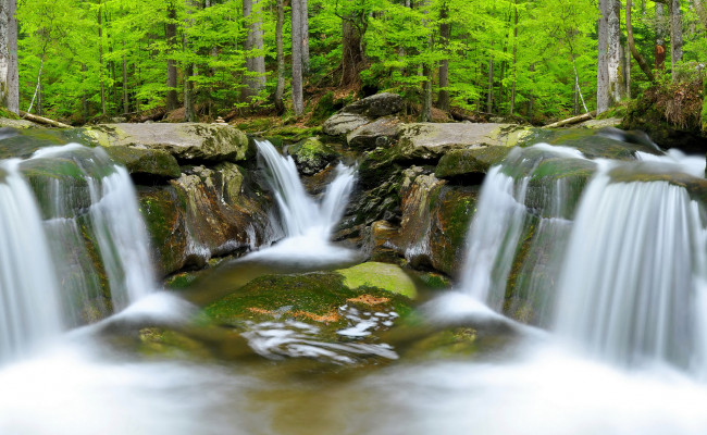 Обои картинки фото природа, водопады, водопад, вода, камни