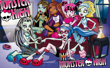 Картинка monster+high мультфильмы -+monster+high диван персонажи монстры девушки monster high