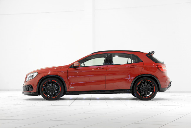 Обои картинки фото автомобили, brabus, 2015г, x156, d3, gla-klasse, mercedes-benz, красный