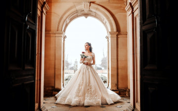 Картинка девушки -+невесты невеста свадебное платье роза