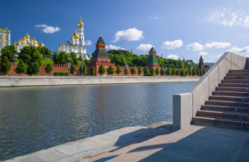 Картинка города москва+ россия софийская набережная московский кремль москва река москва-река