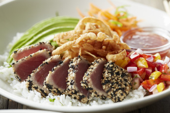 Картинка еда рыбные+блюда +с+морепродуктами тунец
