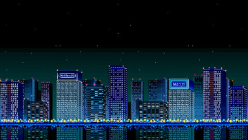 Картинка векторная+графика город+ city ночь дома город