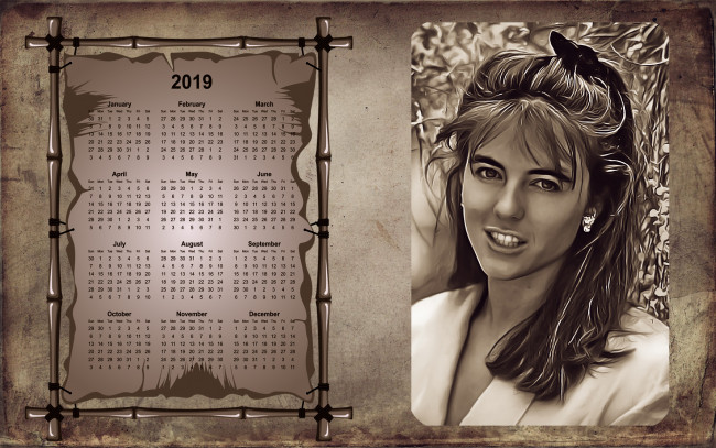 Обои картинки фото календари, компьютерный дизайн, женщина