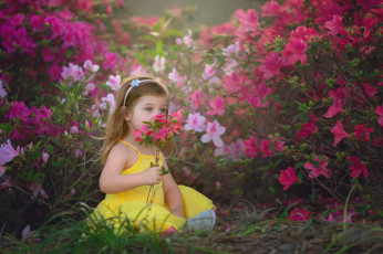 Картинка разное дети девочка цветы