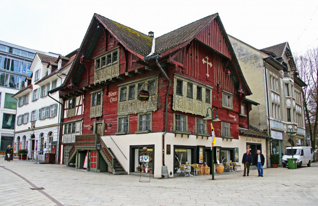 Обои картинки фото города, здания, дома, австрия, форарльберг, дорнбирн