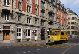 Картинка техника трамваи трамвай город улица рельсы