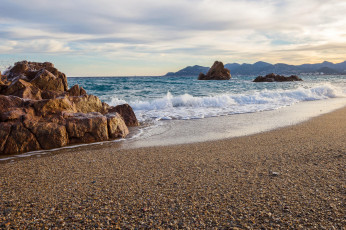 Картинка природа побережье пляж море берег канны франция