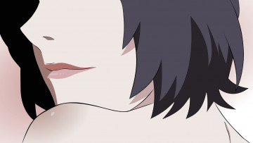 Картинка аниме bakemonogatari губы