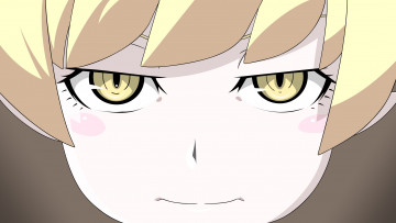 Картинка аниме bakemonogatari взгляд девушка фон