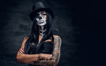 Картинка разное маски +карнавальные+костюмы makeup female look day of the dead brazos woman tattoos