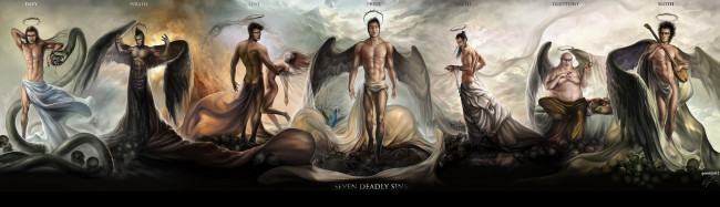 Обои картинки фото фэнтези, ангелы, seven, deadly, sins