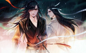 Картинка аниме mo+dao+zu+shi вэй усянь лань ванцзы дождь