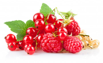 Картинка еда фрукты ягоды белая смородина красная малина