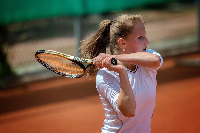 Обои картинки фото kastner steffi, спорт, теннис, девушка, ракетка, корт