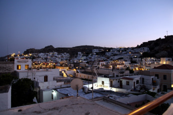 Картинка родос+греция города -+огни+ночного+города вечер огни