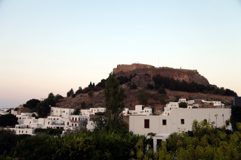 Картинка родос+греция города -+панорамы холм крепость