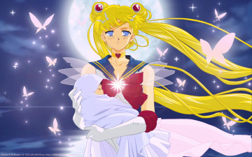 обоя аниме, sailor moon, sailor, moon, сейлор, мун, луна, бабочки, ребенок