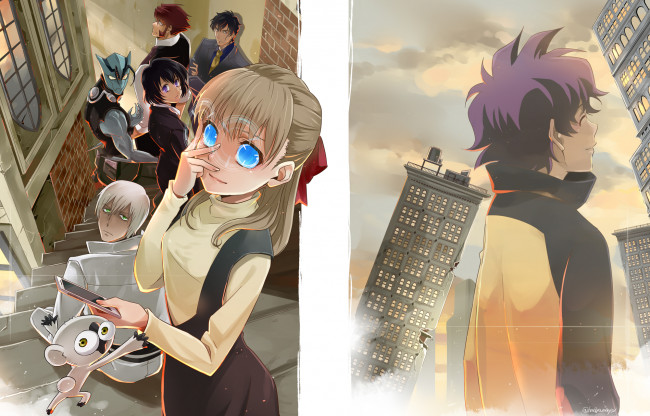 Обои картинки фото аниме, kekkai sensen, стражи, барьера