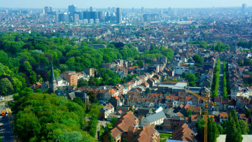 обоя города, брюссель , бельгия, панорама