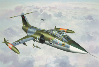 Картинка f104 starfighter авиация 3д рисованые graphic истребитель ввс фрг