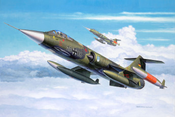 Картинка f104 starfighter авиация 3д рисованые graphic истребитель ввс фрг